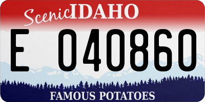 ID license plate E040860