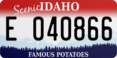 ID license plate E040866