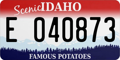 ID license plate E040873