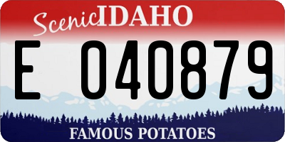 ID license plate E040879