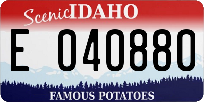 ID license plate E040880