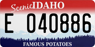 ID license plate E040886