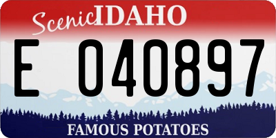 ID license plate E040897
