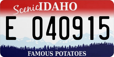 ID license plate E040915
