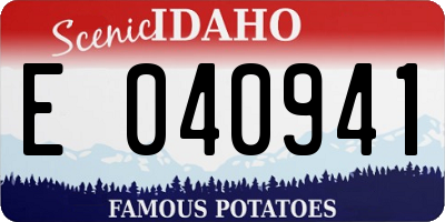 ID license plate E040941