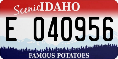 ID license plate E040956