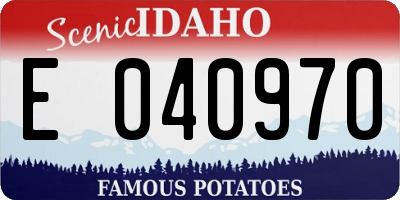 ID license plate E040970