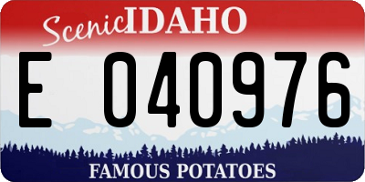 ID license plate E040976