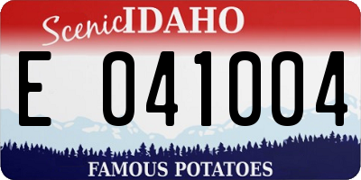 ID license plate E041004