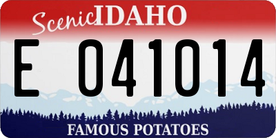 ID license plate E041014
