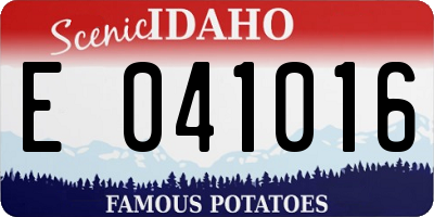 ID license plate E041016