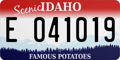ID license plate E041019