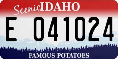 ID license plate E041024