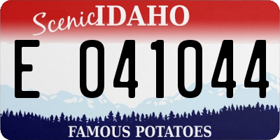 ID license plate E041044