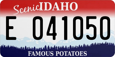 ID license plate E041050