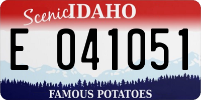 ID license plate E041051
