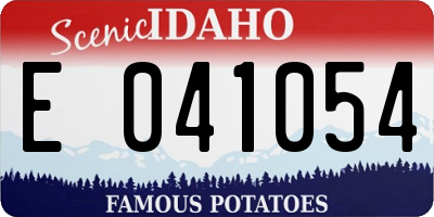 ID license plate E041054