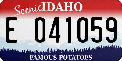 ID license plate E041059