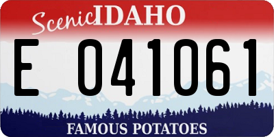 ID license plate E041061