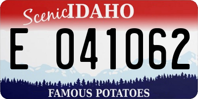 ID license plate E041062