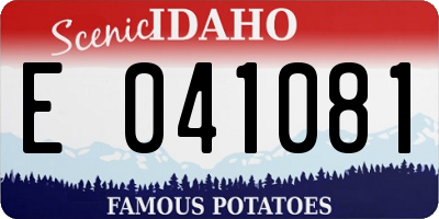 ID license plate E041081
