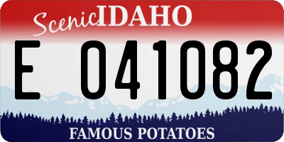 ID license plate E041082