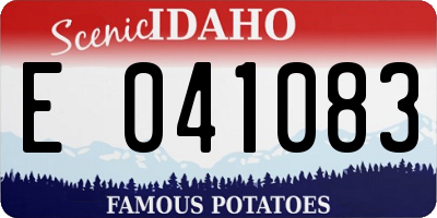 ID license plate E041083