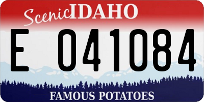 ID license plate E041084