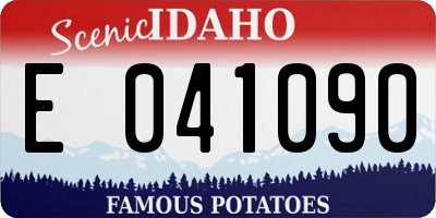ID license plate E041090