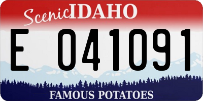 ID license plate E041091