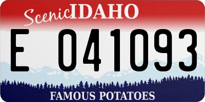 ID license plate E041093
