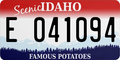ID license plate E041094