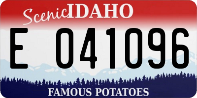 ID license plate E041096
