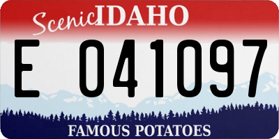 ID license plate E041097