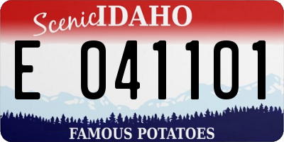 ID license plate E041101