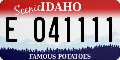 ID license plate E041111