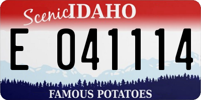 ID license plate E041114