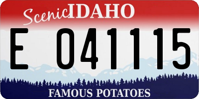 ID license plate E041115