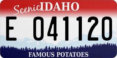 ID license plate E041120