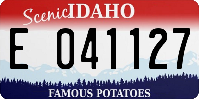 ID license plate E041127