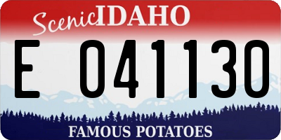 ID license plate E041130
