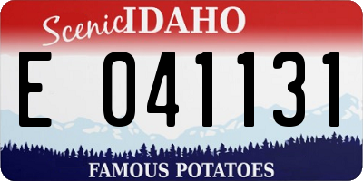 ID license plate E041131