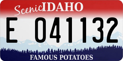ID license plate E041132