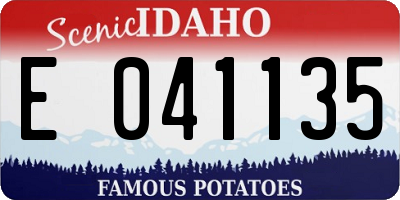 ID license plate E041135