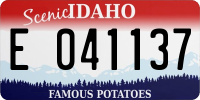 ID license plate E041137