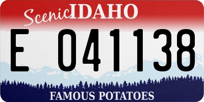 ID license plate E041138