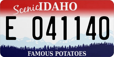 ID license plate E041140