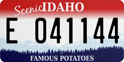 ID license plate E041144