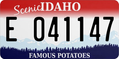 ID license plate E041147