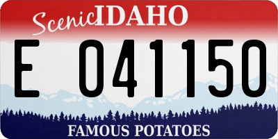 ID license plate E041150